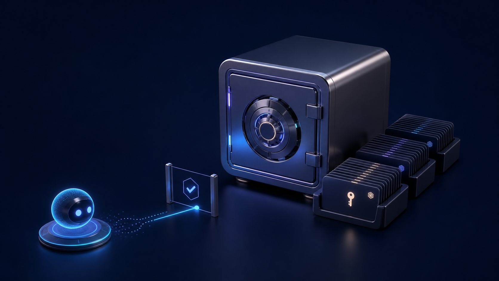 Private AI agent receives scoped access to a secure password vault